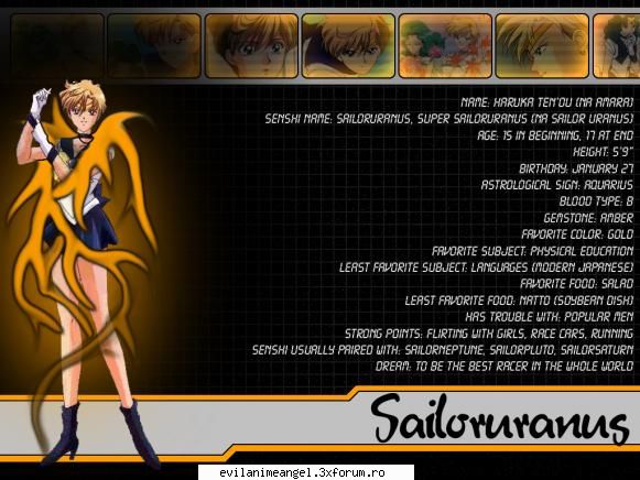 tenou haruka sau sailor uranus 5.sailor uranus