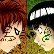 Gaara - trei- gaara si lock lee - Naruto