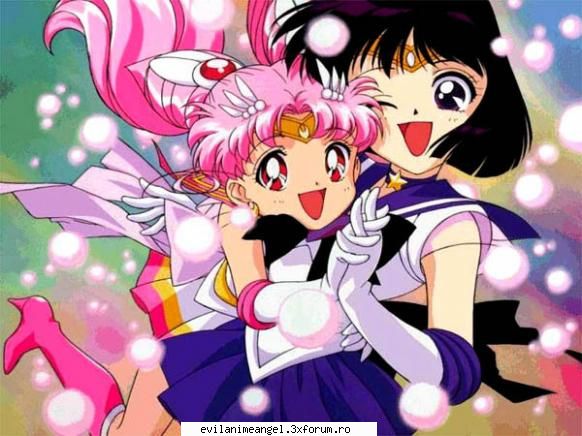 Sailor Moon - Sailor saturn si sailor chibi moon - Sailor moon