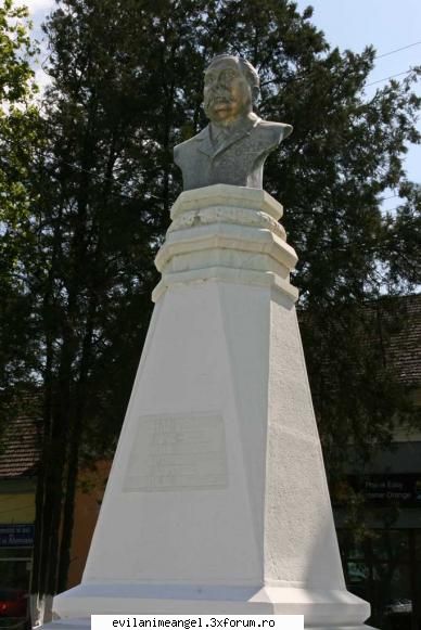 chisineu-cris/orasul meu - statuia lui mihai veliciu, fondatorul liceului - Cafenea/Sedinte.