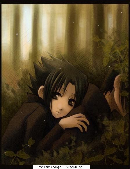 sasuke - sasuke cu itachi, desigur itachi nu se vede - Naruto